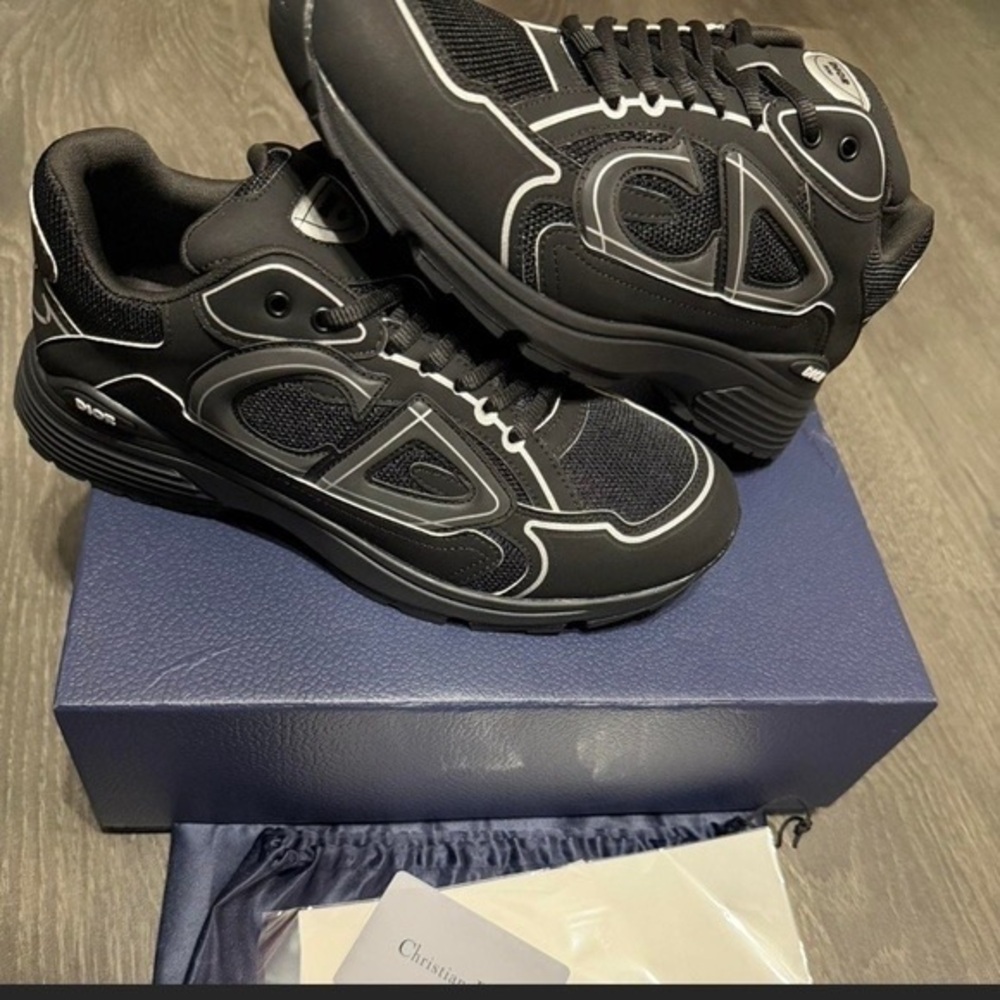 Dior Men's Black and Gray Sneakers